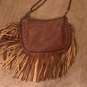 Fringe stud purse